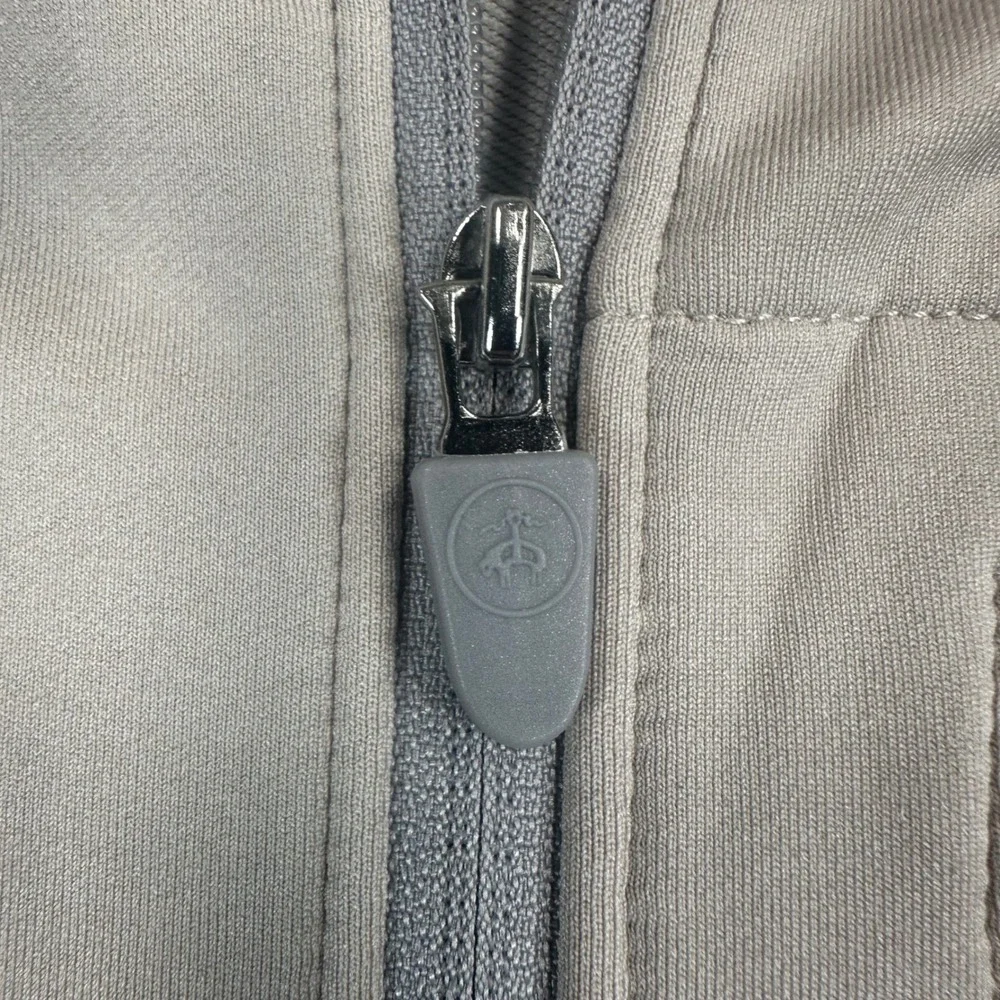 Brooks Brothers Performance Series Vest Mens XL Gray Full Zip Golf Stretch Stone